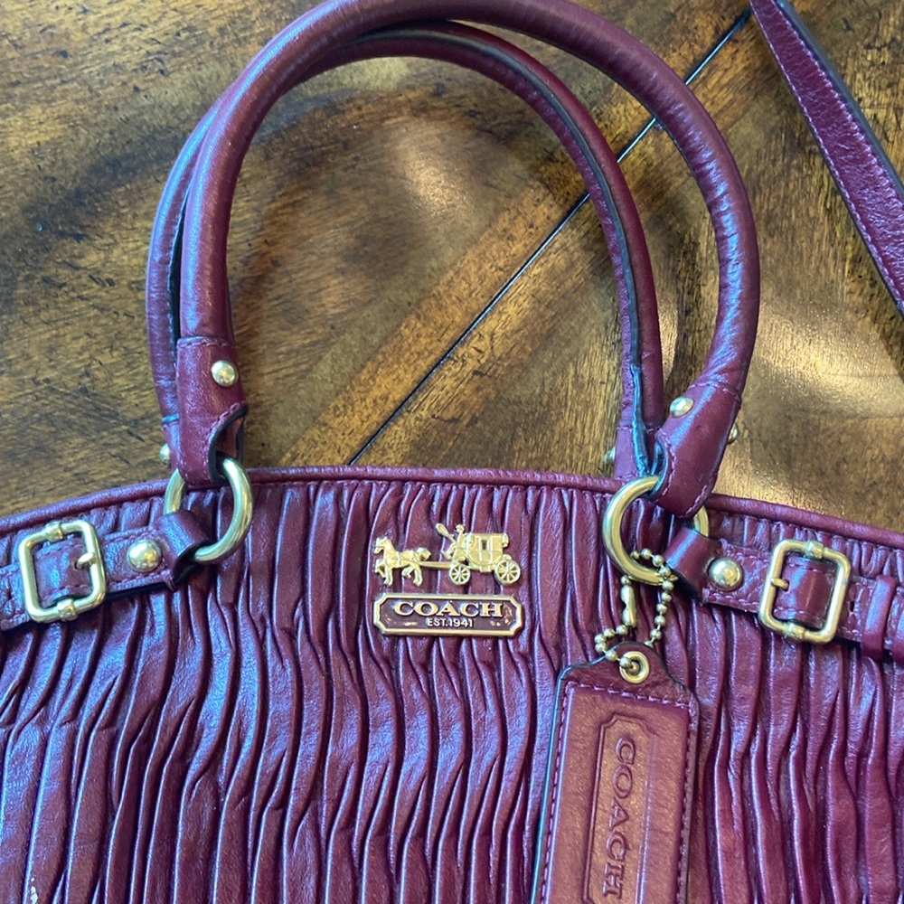 NWOT Coach Burgundy bag vintage - Picture 6 of 15